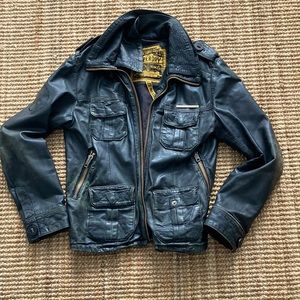 Vintage Superdry leather jacket